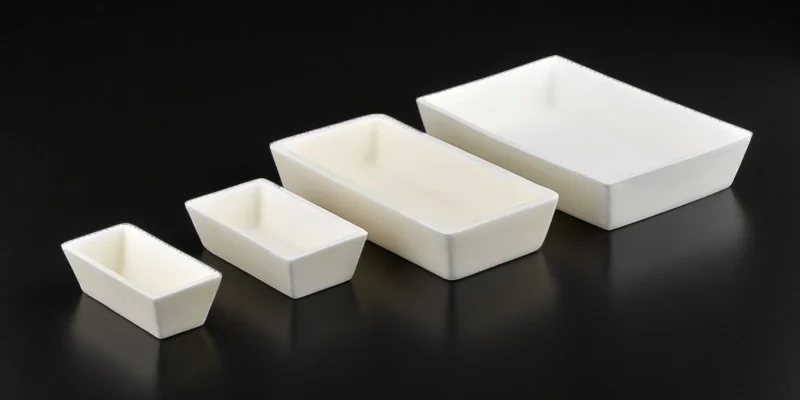 High Temperature Resistance Trapezoid Alumina Crucibles & Boats