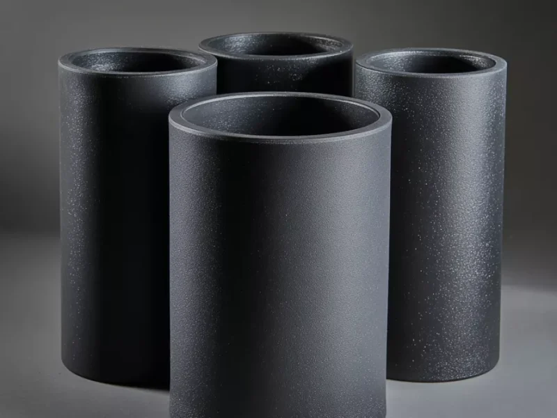 RBSiC cylindrical silicon carbide crucible for high-temperature laboratory furnace use