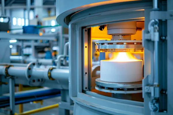 Industrial ceramic crucible in high-temperature chemical processing systems