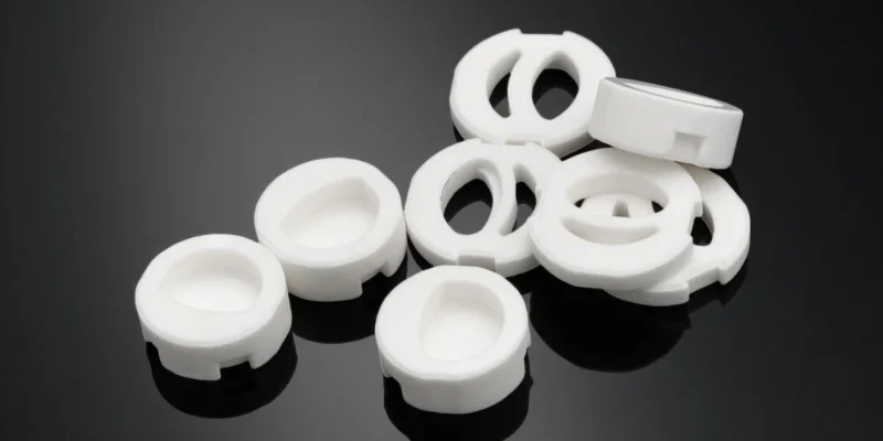 alumina ceramic valve disc installed in knife gate valve trim set