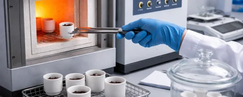 Lab ashing process in muffle furnace