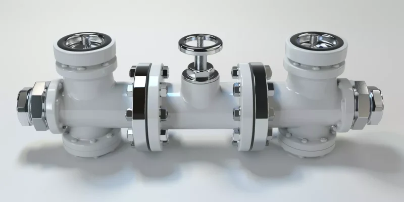 Manual Zirconia Double Disc Gate Valve Stable shutoff for abrasive food media