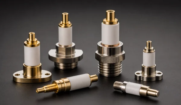 Metallized ceramic-to-metal high-voltage insulators and feedthrough bodies with plated metal ends — ADCERAX