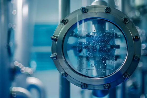 Sapphire transparent ceramic window for observing corrosive chemical processes