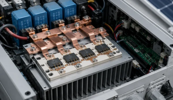 Si3N4 AMB substrate SiC module in an EV traction inverter on a cold plate