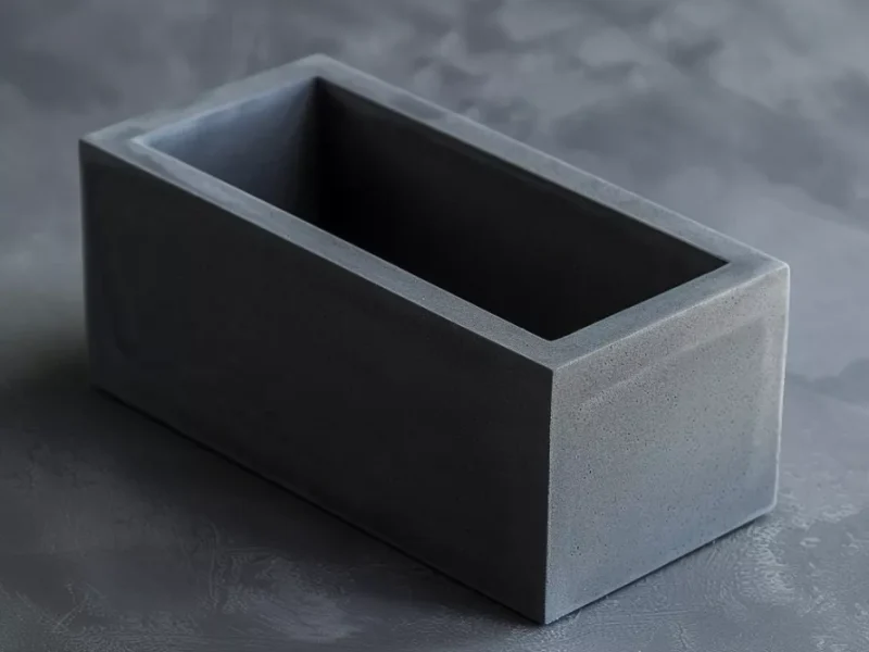 Silicon Carbide Crucible - Low Profile Rectangular Design 5mm Wall Thickness