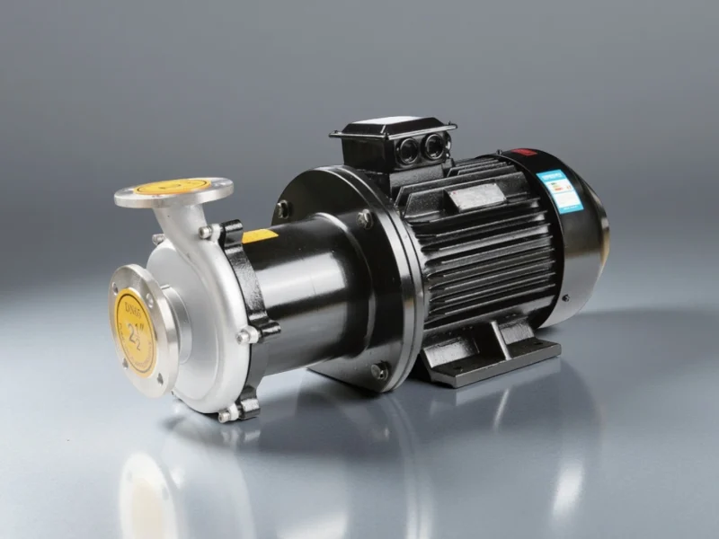 Silicon Carbide Pump Front View SiC lined stainless steel magnetic drive pump with silicon carbide bearing components