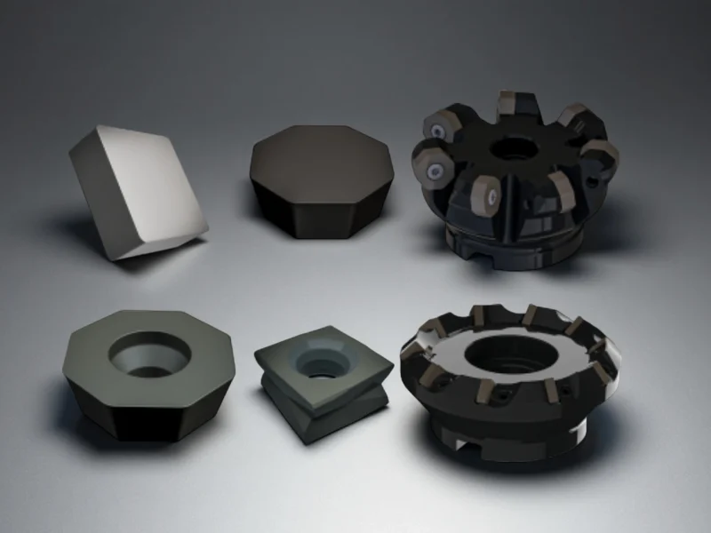 Rectangular silicon nitride cutting inserts for high-speed machining