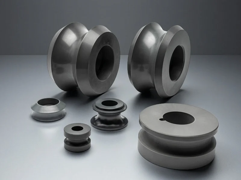 Front view of silicon nitride welding roller for high-temperature welding lines