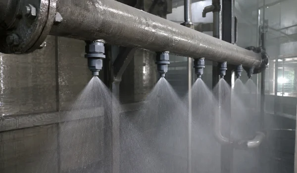 Silicon carbide nozzles in a steel plant metallurgical gas-cleaning scrubber