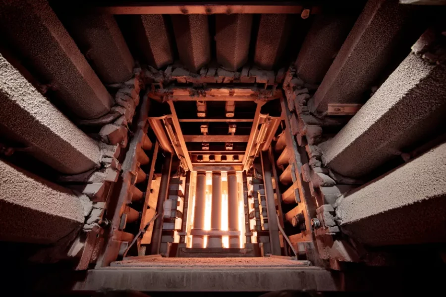 Silicon carbide tube configurations used in advanced materials production equipment