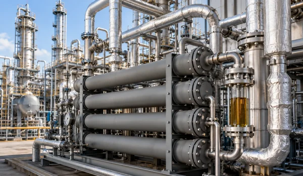 Silicon carbide tubular membranes clarifying process liquid in a chemical plant
