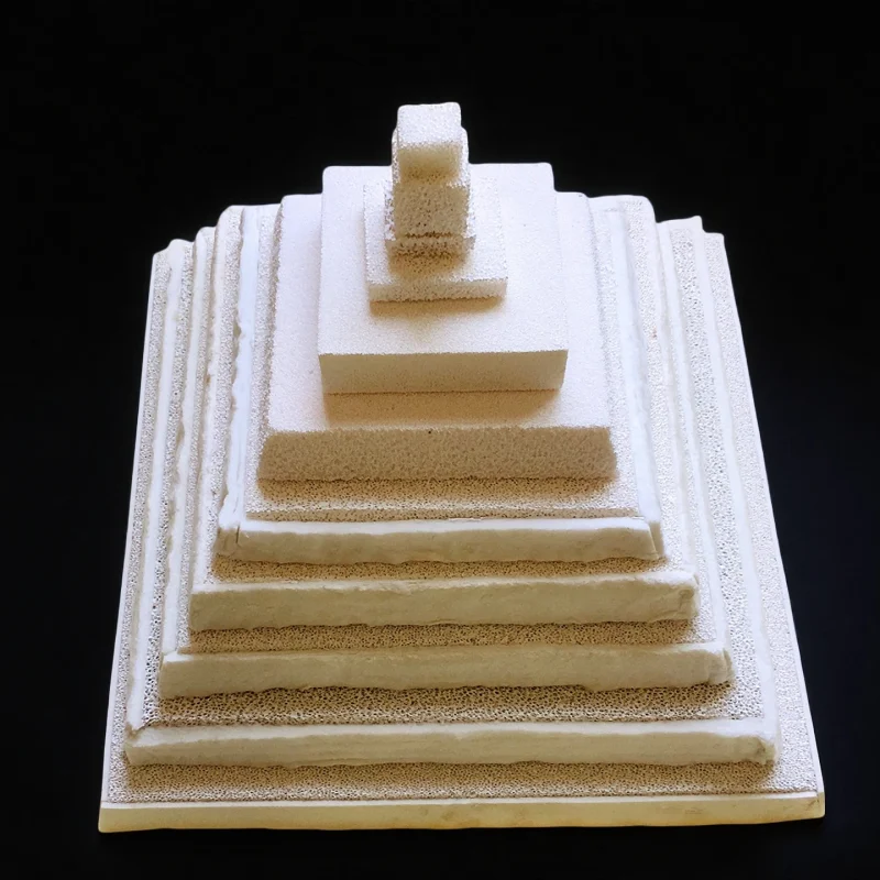 alumina ceramic foam filter circular for aluminum casting 40ppi