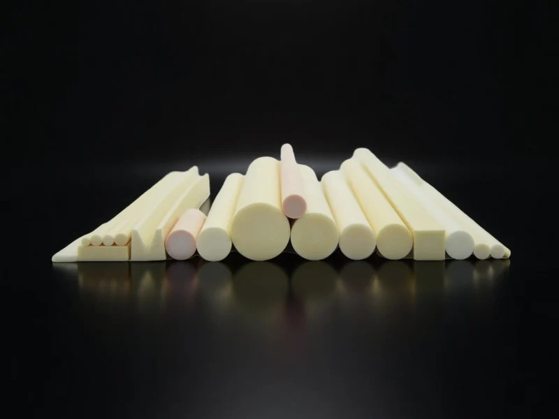 ZTA ceramic rods and shaped profiles showing round and square cross sections