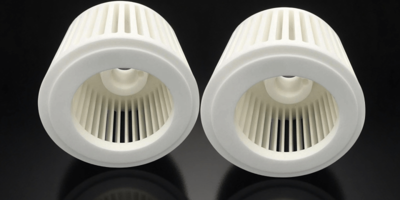 Front view of zirconia ceramic grading wheel with 100mm diameter