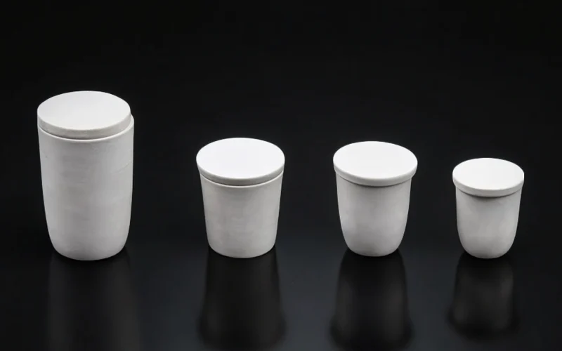 Conical zirconia crucible used in high-temperature furnace