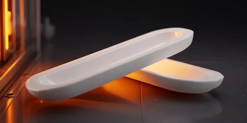 alumina ceramic boat surface condition after LOI testing