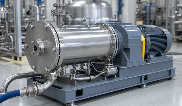 Horizontal bead mill used for battery slurry milling with silicon nitride grinding beads