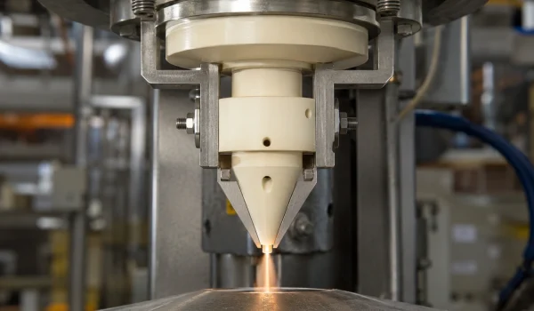 Boron nitride atomization nozzle guiding molten metal flow in a metal-powder atomization process