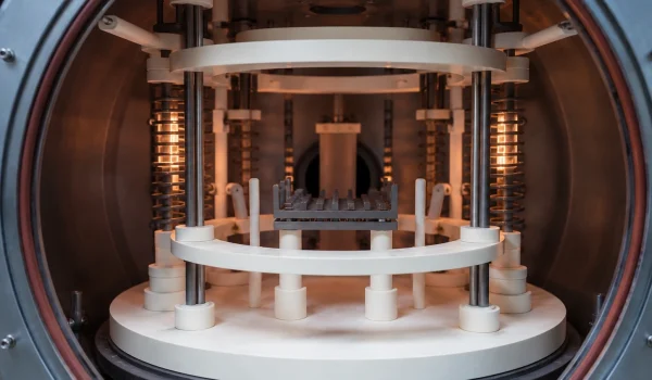 Boron nitride ceramic insulator inside a vacuum furnace for crystal growth and high-temperature processing