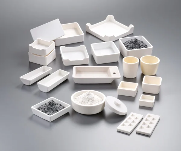 Ceramic ashing crucible collection for ash content testing and material analysis