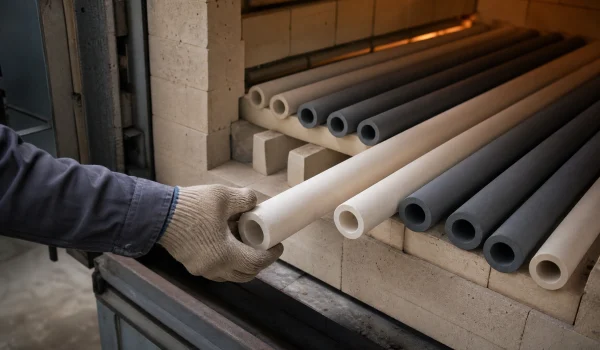 ceramic-lined tube in a corrosive and abrasive process line