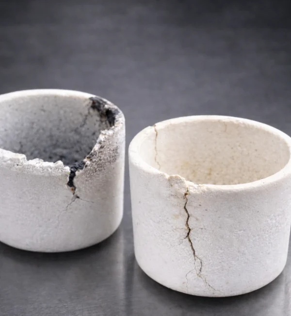 fused-quartz-crucible-cracking-after-thermal-cycling