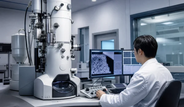 Scanning electron microscope powered by a LaB6 cathode electron source in a laboratory - ADCERAX