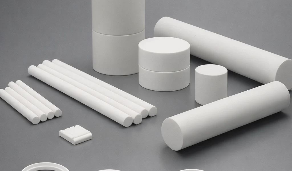 Machinable glass ceramic stock shapes including rods, bars, discs and rings for engineering applications