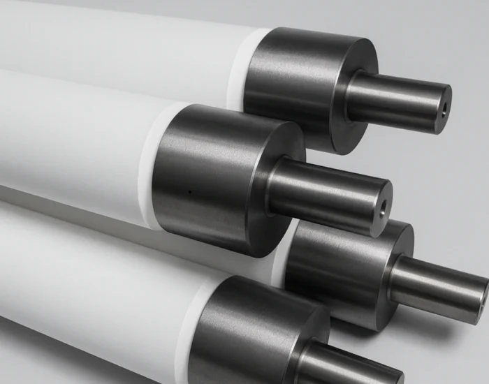 Quartz ceramic roller for high-temperature conveying and clean material handling