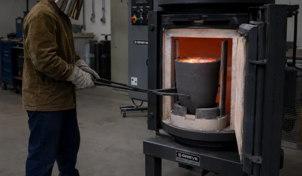 Silicon carbide crucible used for small-batch non-ferrous metal melting