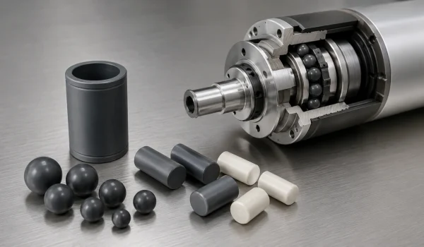 silicon nitride Si3N4 bearing balls rollers and spindle parts in a high-speed rotating assembly