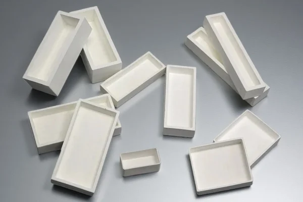 Rectangular yttrium oxide ceramic (Y₂O₃) crucible trays for high-temperature melting and coating processes
