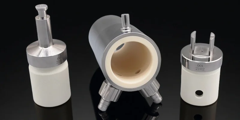 zirconia ceramic fluid metering pump side view